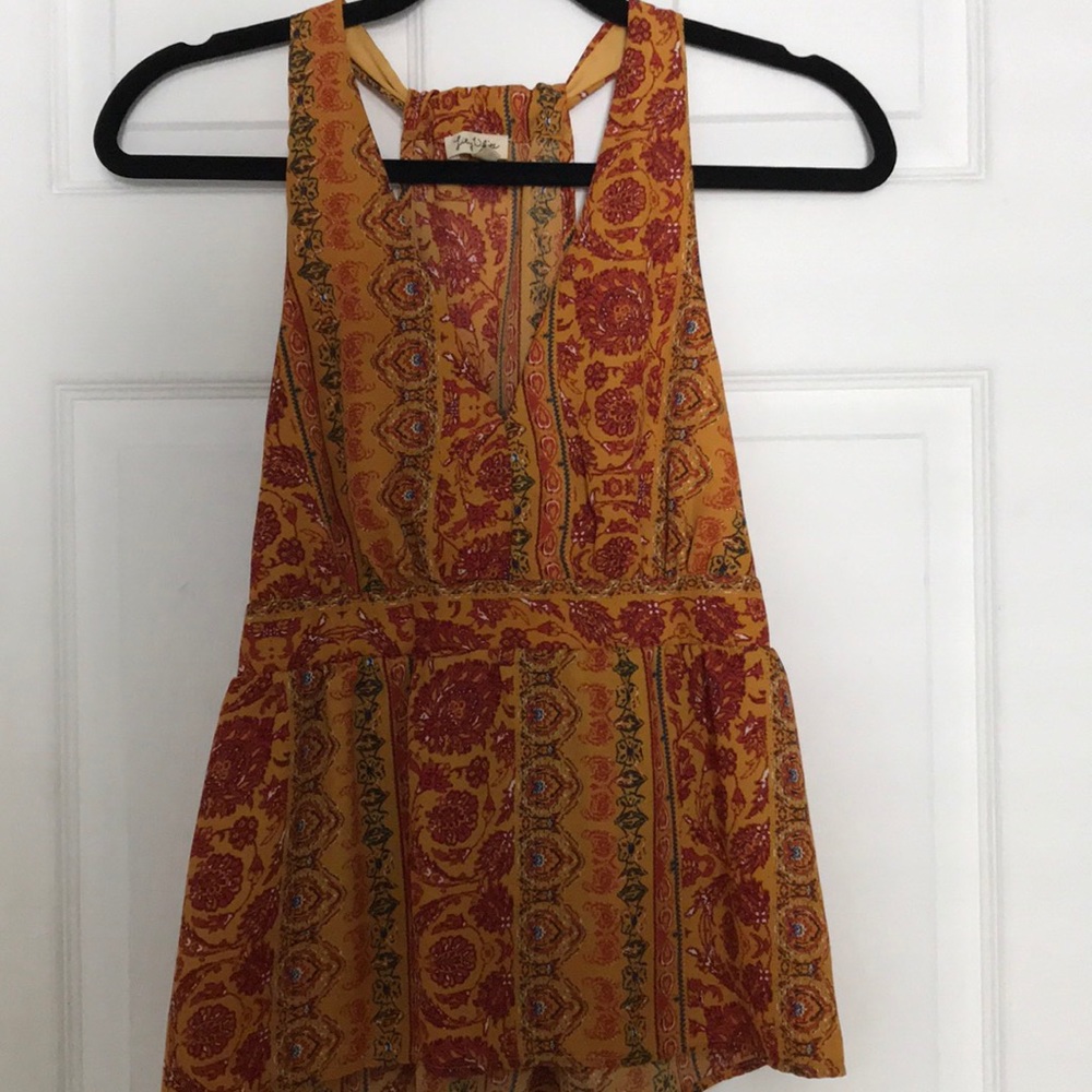lily white paisley print tank top
